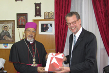 L’Ambasciatore con l’Arcivescovo di Addis Abeba, S.E. Abune Berhaneyesus D. Souraphiel.
