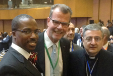 L’Amb. Bertoldi con l’Amb. degli Stati Uniti presso l’African Union S.E. Reuben E. Brigety e il Nunzio Apostolico S.E. Mons. Luigi Bianco