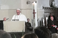 Il Papa alla celebrazione ecumenica in Duomo a Riga.